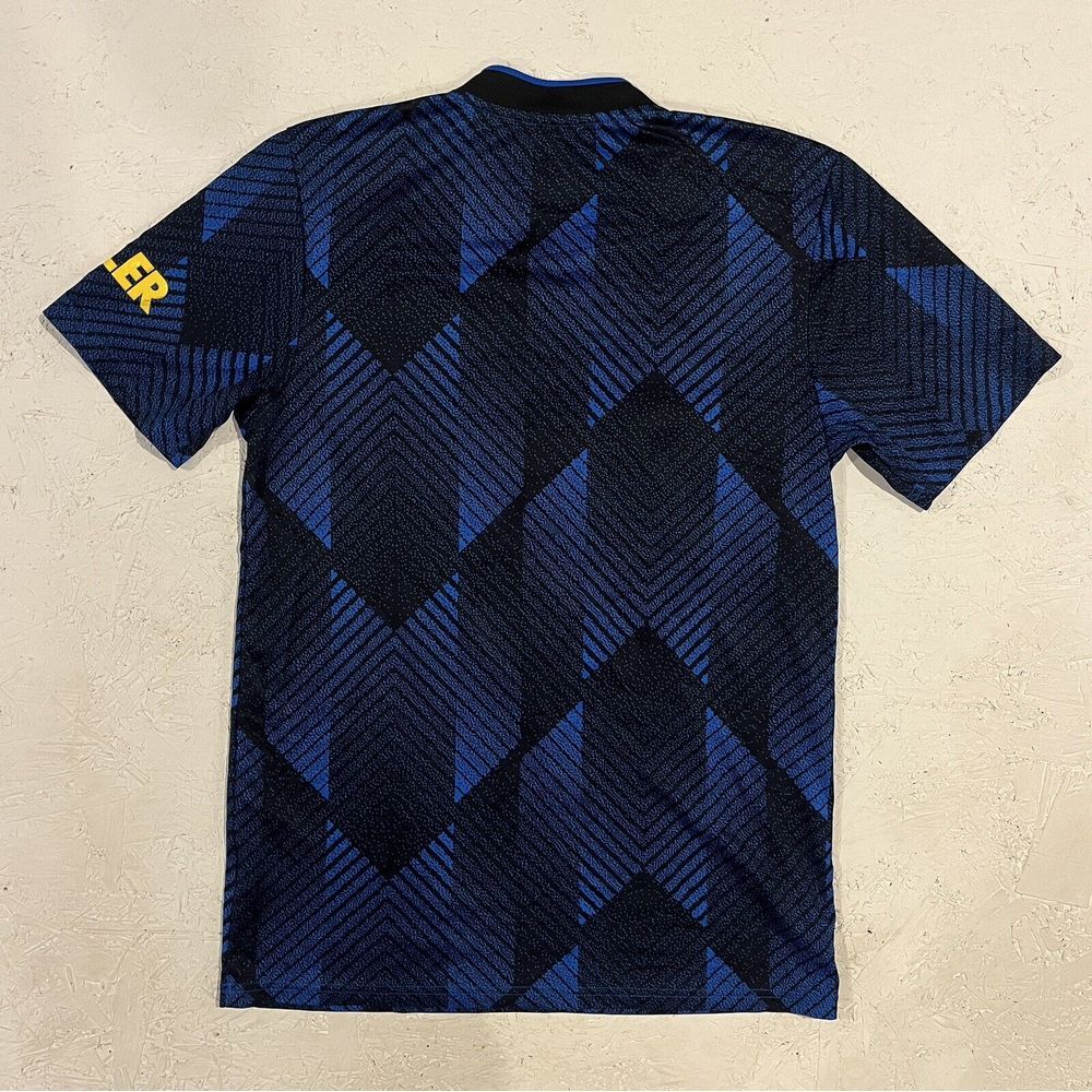 Manchester United 2021 2022 Third Adidas Jersey Kit Shirt Small Blue Yellow - Picture 9 of 9